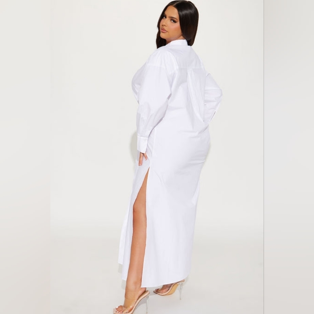 FASHION NOVA ELEANOR SHIRT MAXI DRESS NWT - Picture 2 of 4